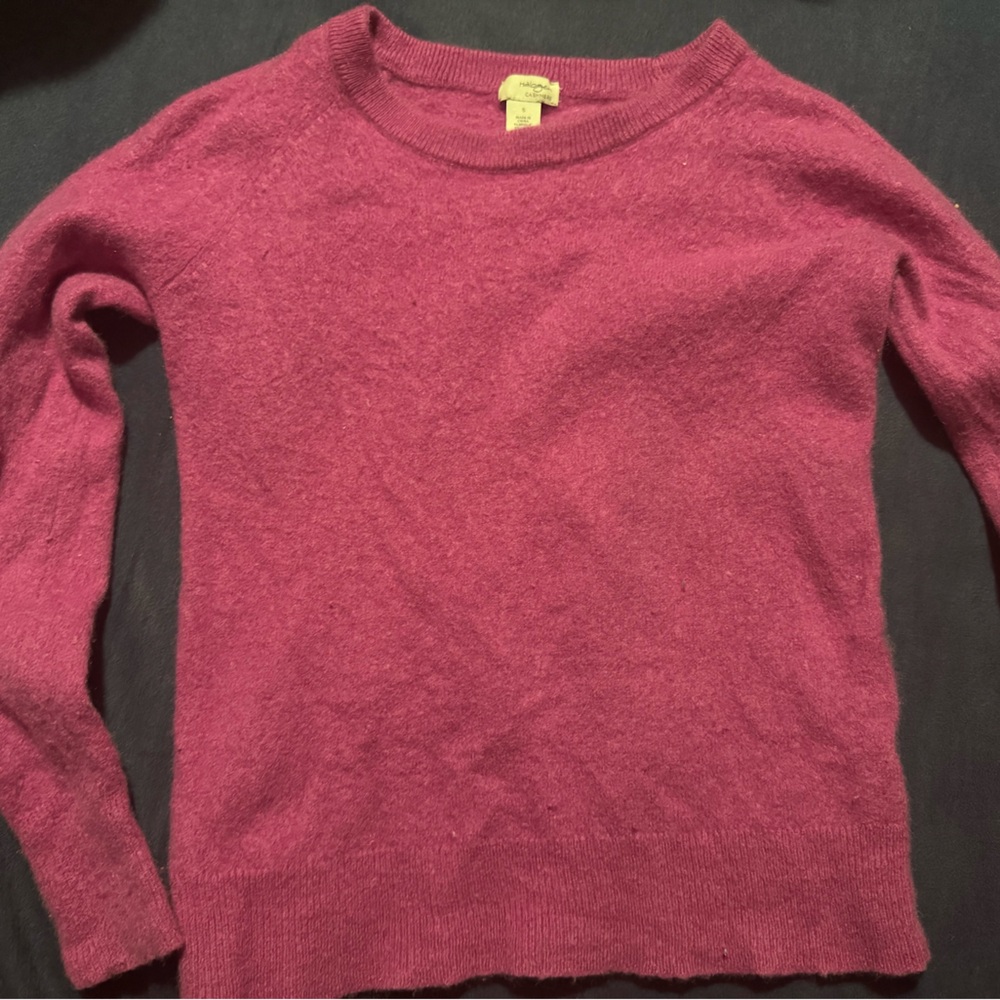 Girls size Small cashmere Halogen Pink Sweater